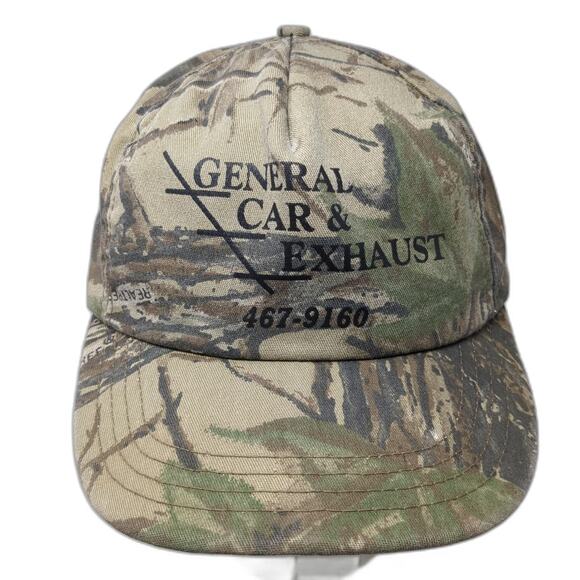 Unbranded Other - 5 Panel Green One Size General Car Exhaust Realtree Camo Snapback hat Automotive
